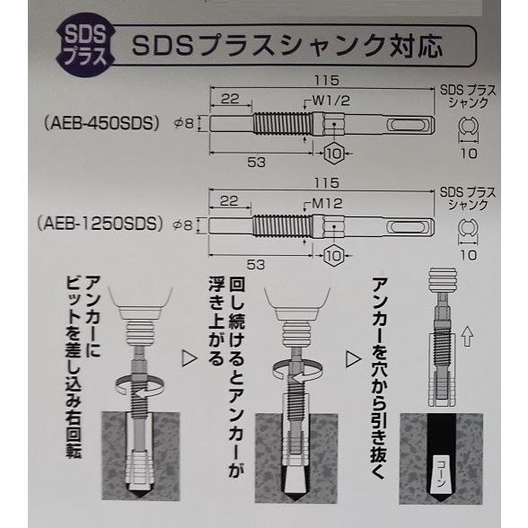 ANEX アンカー抜きビット SDSプラス軸用 : お買い得工具DIYのお店