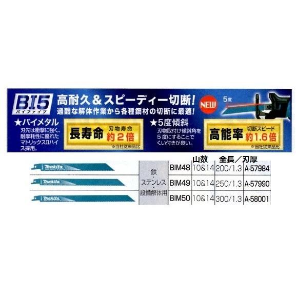マキタ レシプロソーブレード250mm 鉄・ステンレス・解体用 マキタ レシプロソーブレード250mm 鉄・ステンレス・解体用
