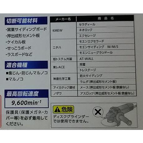 モトユキ 【外壁達人】窯業サイディングボード用 ダイヤチップソー