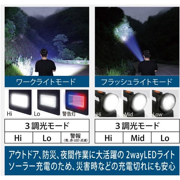 ヒロ・コーポレーション ソーラー充電式2Way LED ライト ヒロ・コーポレーション ソーラー充電式2Way LED ライト