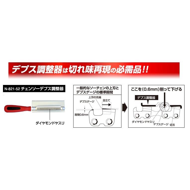 ニシガキ工業　チェンソーデプス調整器　N-821-52　チェーンソー刃の研磨の必需品｜okaidoku-kiyosi