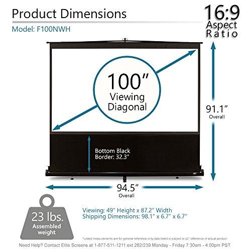 エリートスクリーン プロジェクタースクリーン EZシネマ 100インチ(16:9) マックスホワイト素材 ブラックケース F100NWH｜okaidoku-store22｜06