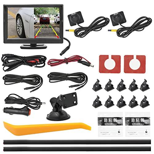 OBEST 5インチモニター バックカメラセット サイド フロンドカメラ AHD