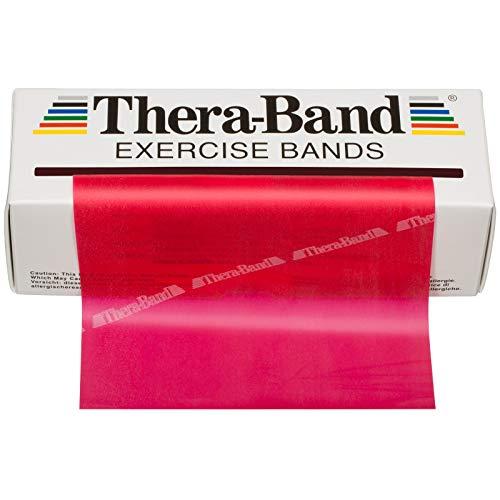 TheraBand セラバンド 赤 レッド ミディアム （強度：0） 標準サイズ（幅約 12.5cm × 長さ 5.5 m）