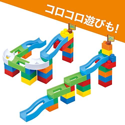 ローヤル コロコロできるおおきなブロックS ( ブロック遊び / コロコロ遊び ) 知育玩具 大きなパーツ ボールコースター おもちゃ ブロック 組み｜okaidoku-store22｜02