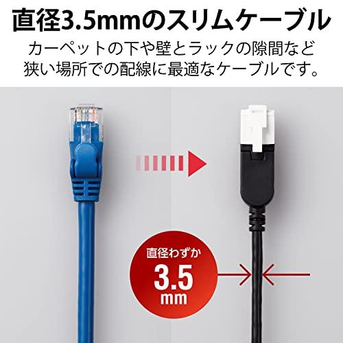 エレコム LANケーブル CAT6A 1m スイング式コネクタ ツメが折れない 爪折れ防止コネクタ cat6a準拠 スリム ブラック LD-GPATS｜okaidoku-store22｜05