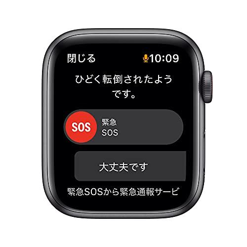 Apple Watch SE(GPS + Cellularモデル)- 44mmスペースグレイアルミニウムケースとミッドナイトスポーツバンド - レギュ｜okaidoku-store22｜05