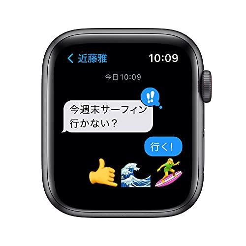 Apple Watch SE(GPS + Cellularモデル)- 44mmスペースグレイアルミニウムケースとミッドナイトスポーツバンド - レギュ｜okaidoku-store22｜06