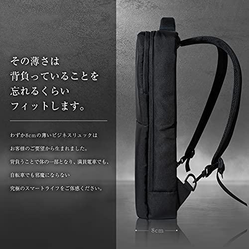 GLEVIO(グレヴィオ) ビジネスリュック 薄型 リュック 薄い バックパック メンズ 大容量 ブラック｜okaidoku-store22｜03