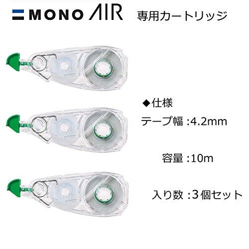 トンボ鉛筆 修正テープ MONO モノエアーカートリッジ 4.2mm 3個 KCA-311｜okaidoku-store22｜02