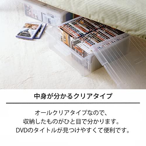 天馬 ディスク収納ボックス DＶDいれと庫 ワイド 3個セット クリア 約17×42.5×46.5cm｜okaidoku-store22｜04