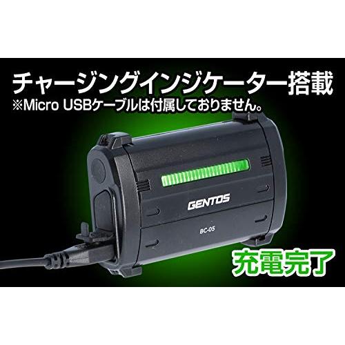 GENTOS(ジェントス) 専用充電器 ヘッドライト専用充電池(GT-05SB)用 BC-05 ブラック 幅84.8×奥行30×高さ53.8mm｜okaidoku-store22｜03