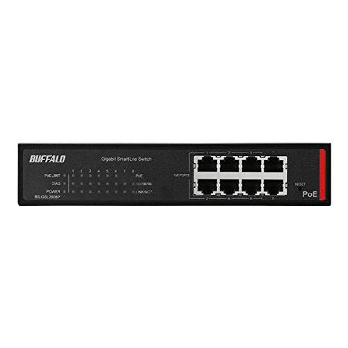 バッファロー BS-GSL2008P 法人向け Giga対応 PoE Layer2