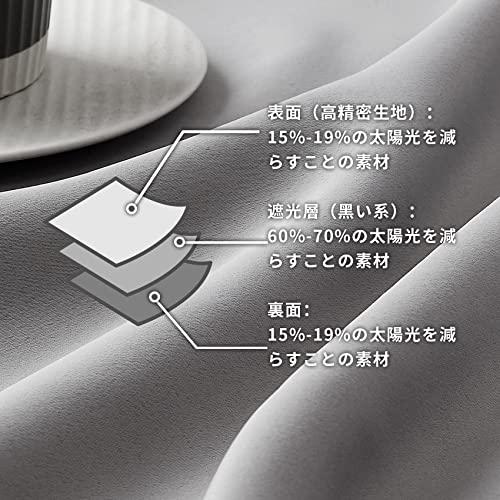 Hansleep カーテン 1級遮光 2枚組 断熱 防寒 防音 省エネ 厚手 Hansleep カーテン 1級遮光 2枚組 断熱 防寒 防音 省エネ 厚手