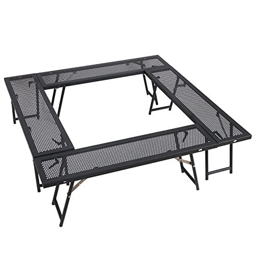 ★囲炉裏テーブル★マルチテーブルセット★アイアンラック★マルチラック★ケース付★ ☆囲炉裏テーブル☆マルチテーブルセット☆アイアンラック