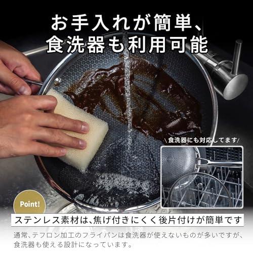 HexClad ハイブリッド フライパン 30cm ヘックスクラッド (蓋 HexClad ハイブリッド フライパン 30cm ヘックスクラッド (蓋