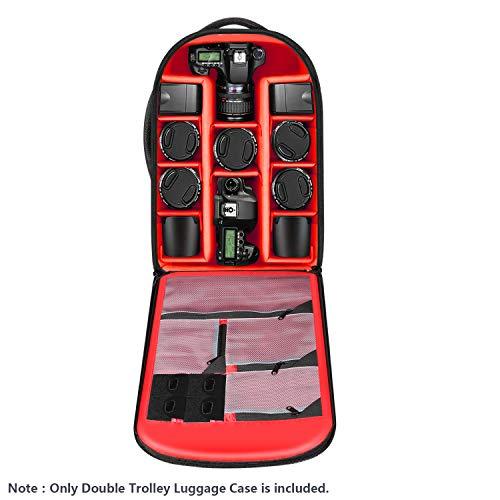 Neewer 2-in-1コンバーチブル車輪付きカメラバック 荷物用