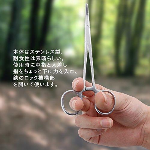 サンライク(SANLIKE) フォーセップ 鉗子 かんし カンシ 手芸用かんし ペット耳の毛抜き用 プライヤー 針はずし 釣り 釣り具 釣り ...