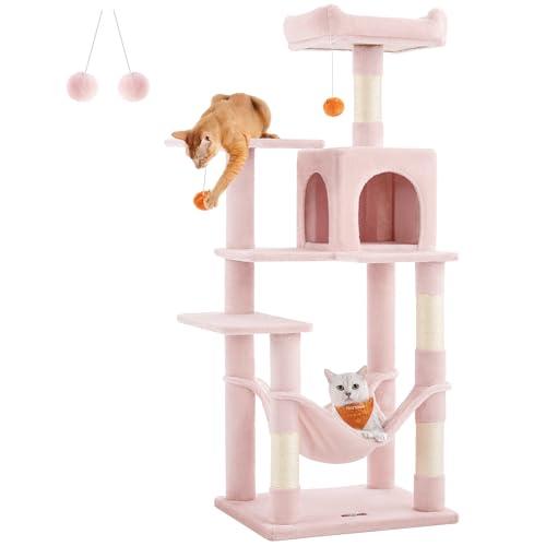 FEANDREA キャットタワー スリム 猫タワー ハンモック 耐荷重15kg 大型