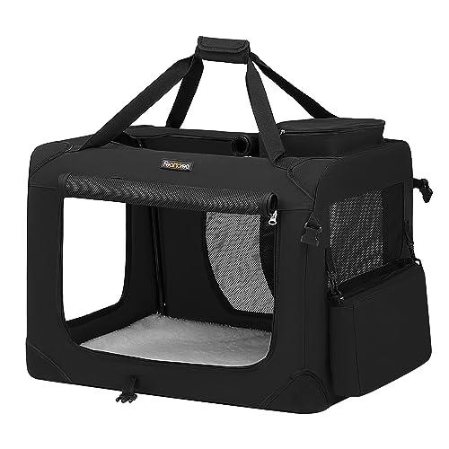中型犬用ペットキャリー ブラック FEANDREA キャリーバッグ 中大型犬 70*52*52cm 犬用 ペットキャリー