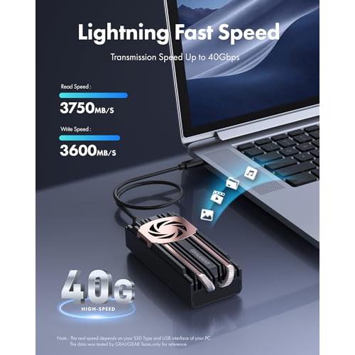 USB4 40Gbps超高速 GRAUGEAR USB 4.0 NVMe M.2 SSD 外付けケース USB4 40Gbps超高速 GRAUGEAR USB 4.0 NVMe M.2 SSD 外付けケース