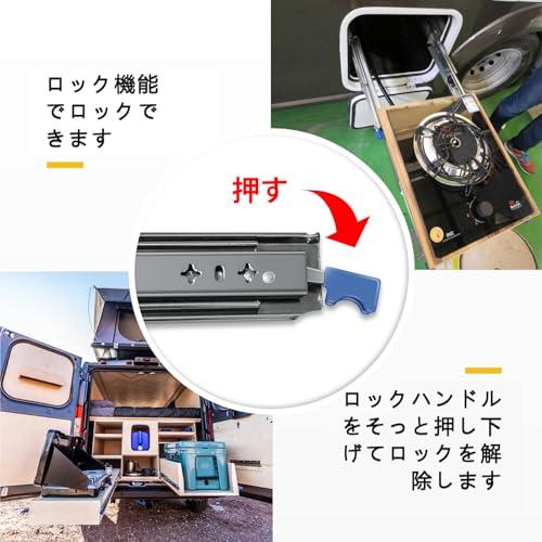 SHUHANG 重量用スライドレール 1000mm ロック付き 3段引 横付 SHUHANG 重量用スライドレール 1000mm ロック付き 3段引 横付