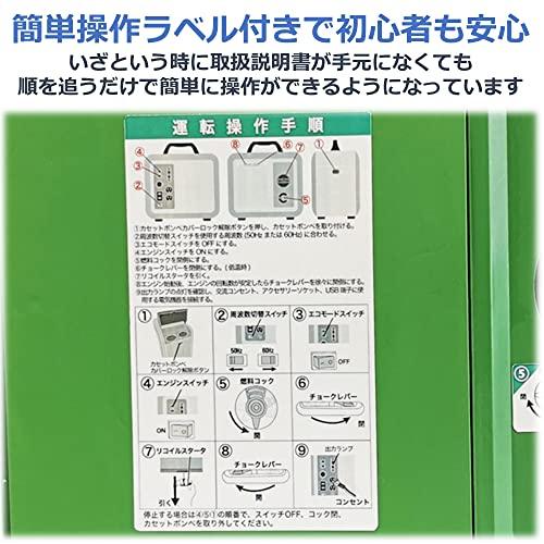 TM 株式会社ティーエム カセットガス インバータ発電機 50/60Hz 切替式