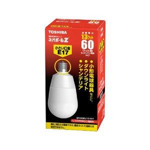 TOSHIBA ネオボールZ A形 60Wタイプ 口金直径17mm 電球色 EFA15EL/13