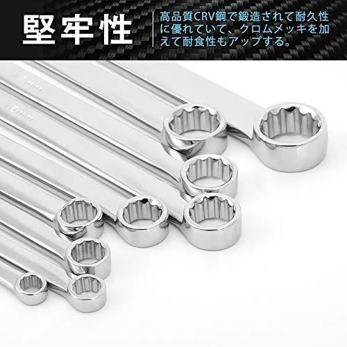 DURATECH メガネレンチセット 板ラチェットレンチ ロングタイプ