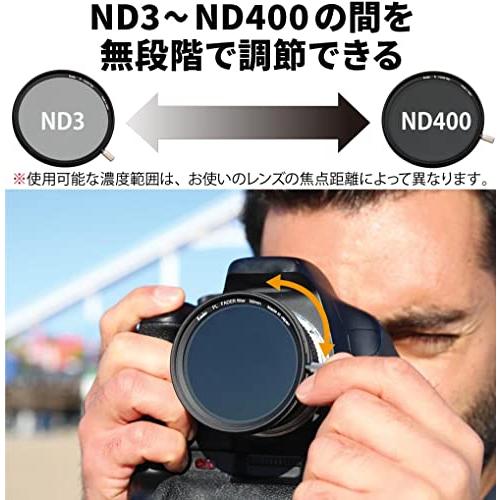 Kenko 可変NDフィルター 82mm PL FADER ND3-ND400 無段階調整 レバー