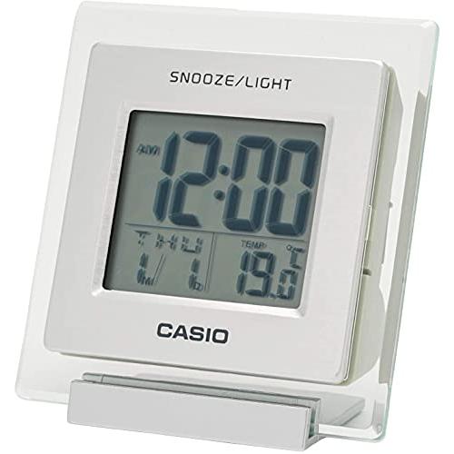 CASIO(カシオ) 目覚まし時計 デジタル 温度 カレンダー 表示 シルバー