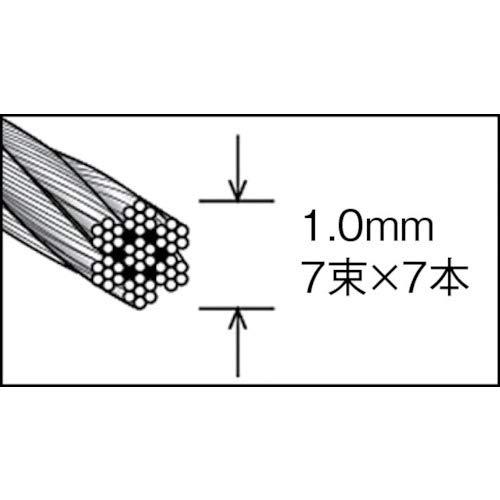 TRUSCO(トラスコ) ステンレスワイヤロープ Φ5.0mm*20m CWS-5S20