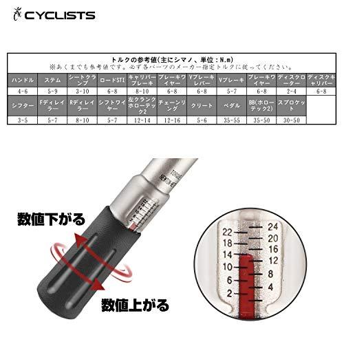 CYCLISTS 自転車 トルクレンチ セット 差込角 6.35mm 1/4インチ 2*24Nm