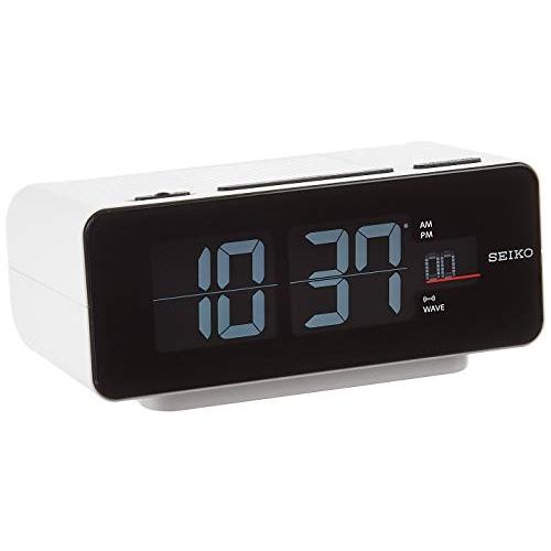 新品同様★SEIKO セイコー デジタル電波置時計 DL213W 送料込 セイコークロック 置き時計 白 本体サイズ:7.2*16.8*9.6cm 電波