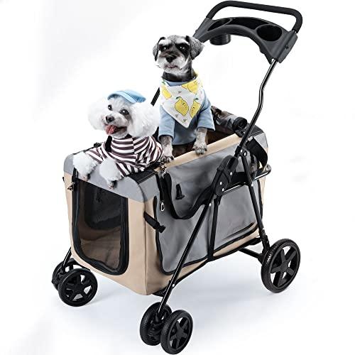 Pandaloli ペットカート 犬 バギー 中型犬 小型犬 猫 多頭 カート Pandaloli ペットカート 犬 バギー ベビーカー:中型犬 小型犬 猫 多頭