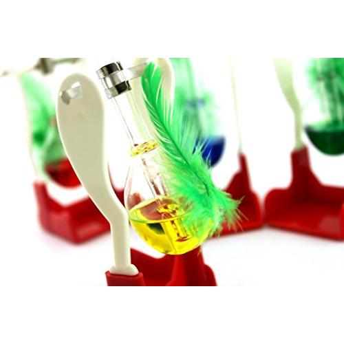 橙 鳥のおもちゃ 4セット naissant 4色セット 懐かしい ドリンキングバード 平和鳥 水飲み