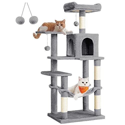 FEANDREA キャットタワー スリム 猫タワー ハンモック 耐荷重15kg 大型