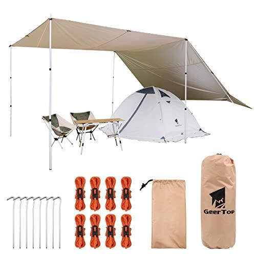Geer Top 防水タープ キャンプ タープ 3m*5.25m 大型 UVカット UPF50