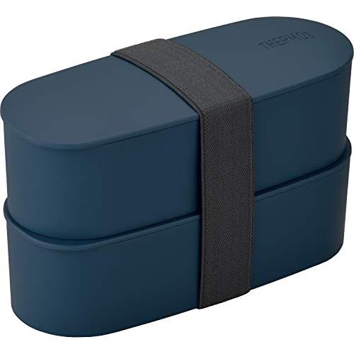 サーモス 弁当箱 2段 フレッシュランチボックス 600ml ネイビー DJT