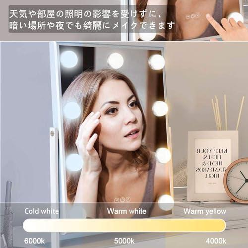 FENCHILIN 女優ミラー 卓上鏡 ハリウッドミラー 9個LED電球付き FENCHILIN 女優ミラー 卓上鏡 ハリウッドミラー 9個LED電球付き
