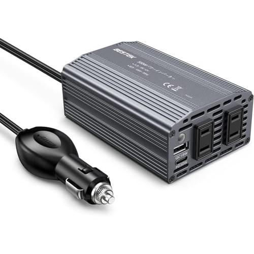 BESTEK 正弦波 インバーター シガーソケット コンセント 300W DC. BESTEK インバーター 300W シガーソケット コンセント: DC12VをAC100V