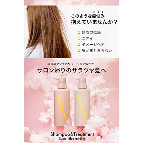 ShinkoQ シンコキュウ シャンプー トリートメント セット ダメージケア 汚れを寄せ付けない アンチポリューション スイートブルーム 2点セット 400ml×2個｜okaimono-ichiba｜03