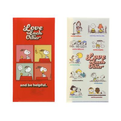 スヌーピー ミニクリアホルダー （Love Each Other） ミニ クリア ミニクリアファイル