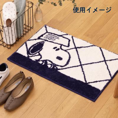 おかいものsnoopy限定 マルチマット ネイビー 玄関マット おしゃれ 室内 玄関 マット 洗える スヌーピーグッズ キャラクター グッズ Prsn おかいものsnoopy 通販 Yahoo ショッピング