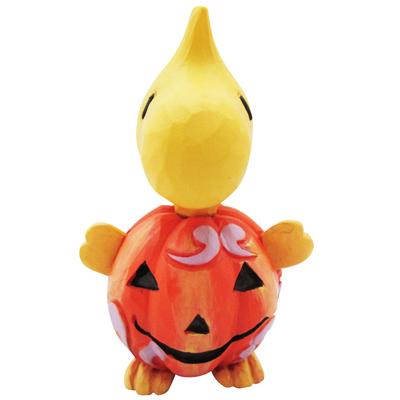 PEANUTS JIM SHORE ミニフィギュア Woodstock Pumpkin Mini スヌーピー 置物 ハロウィン ウッドストック グッズ｜okaimono-snoopy｜02