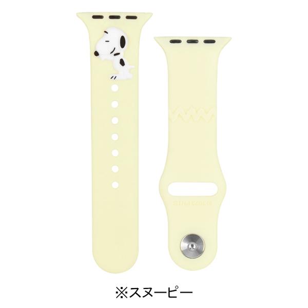 スヌーピー Apple Watch 41/40/38mm 対応 シリコンバンド アップルウォッチ バンド ベルト 交換バンド おしゃれ キャラクター｜okaimono-snoopy｜02