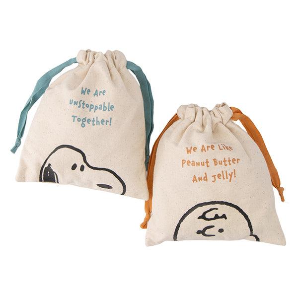 スヌーピー 巾着2枚セット (monokuro mate)