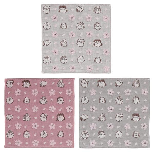 SNOOPY（スヌーピー） 3重ガーゼハンカチ (桜) ファッション雑貨