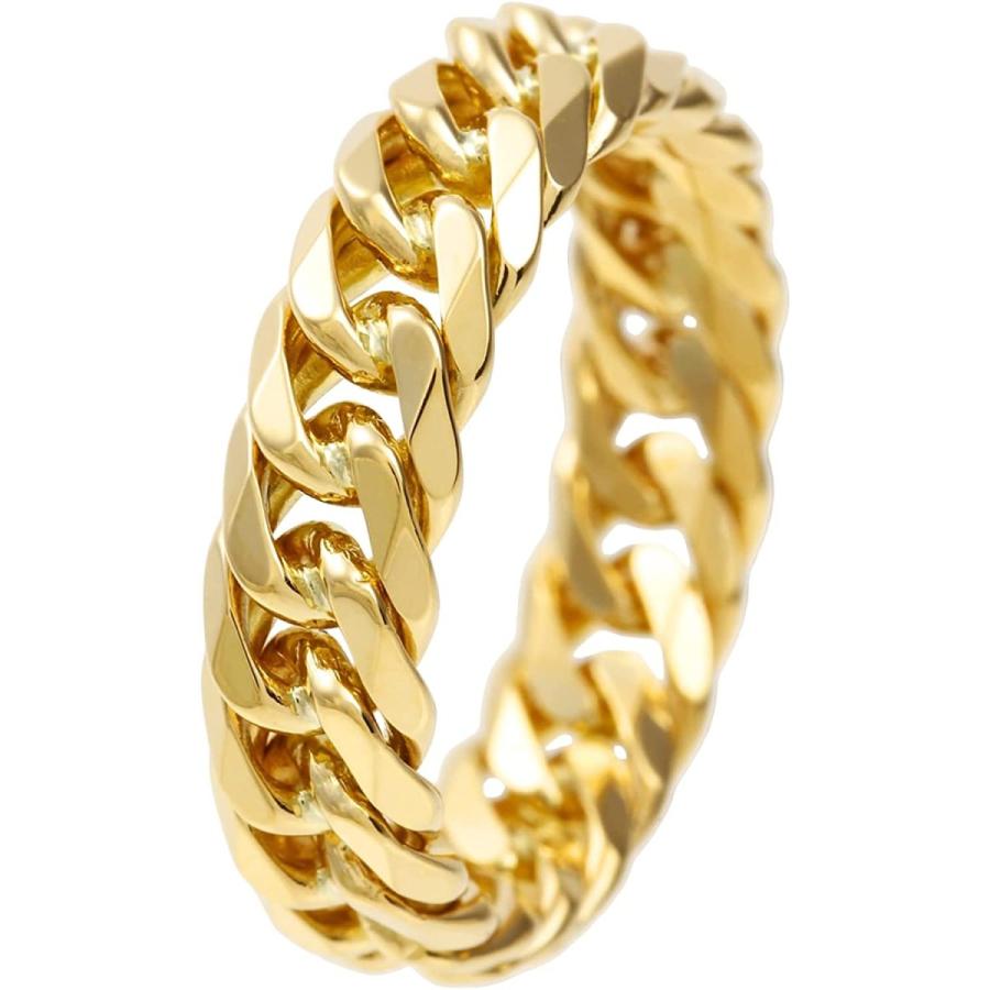 新しいブランド 18金リング フェアリーカレット K18 17号 内径18 4mm 外径23mm 日本製 太め 6面w喜平リング レディース アクセサリー