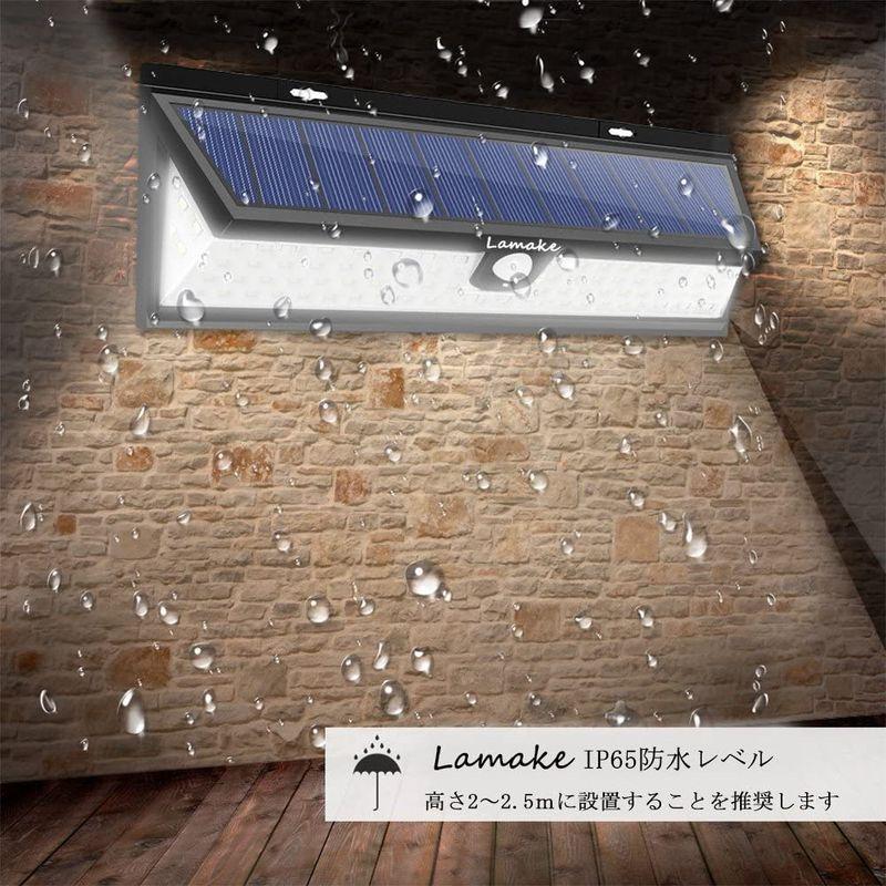 Lamake 超超明るい 4400mAh大容量バッテリー内蔵 センサーライト ソーラー充電 三つ照明モード 明暗センサー 取付簡単 4pac - 2